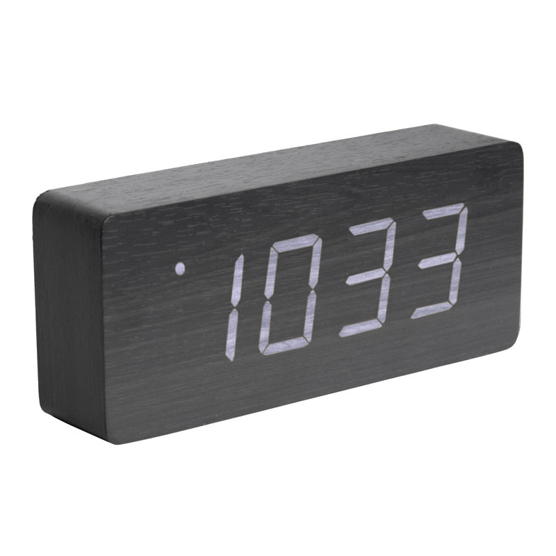 Digital Alarm Tabletop Clock, Black