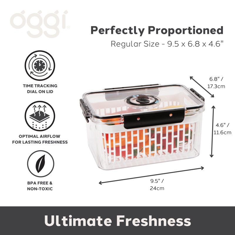 Produce Keeper w/Adjustable Date - 9.5x 6.75x4.6˝