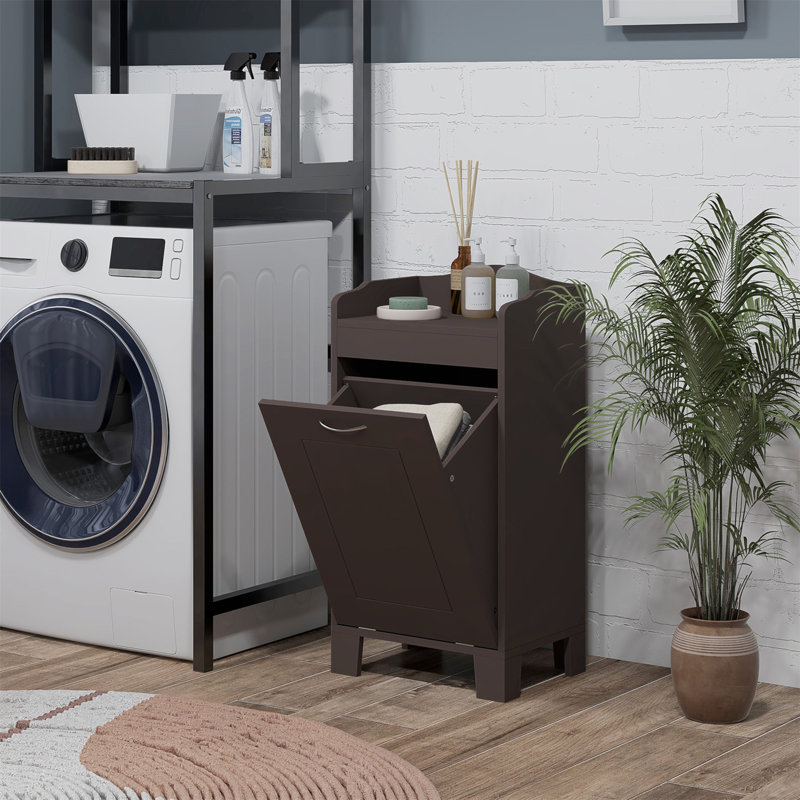 Panier à linge inclinable 31 po, panier de rangement autoportant pour la maison, armoire de rangement pour salle de bain