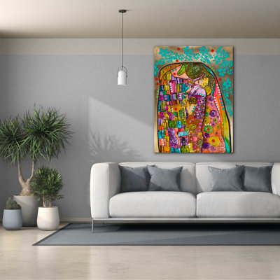 «The Kiss» par Dean Russo, art mural sur toile