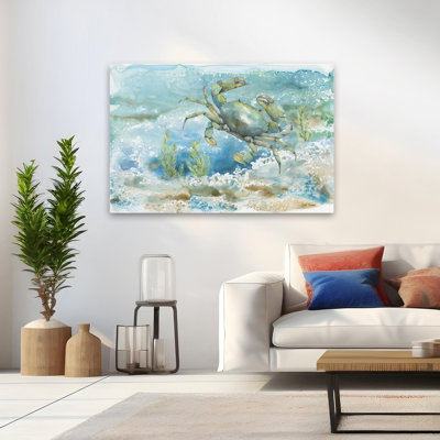 Under Sea Life III Coastal Animal Blue Blue Crab Brown Coastal