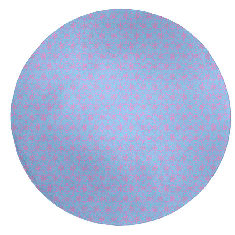 Tapis à cercles ornés, Rond 5 pi