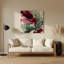 Aquarelle abstraite, art mural rouge en métal 96-810867161