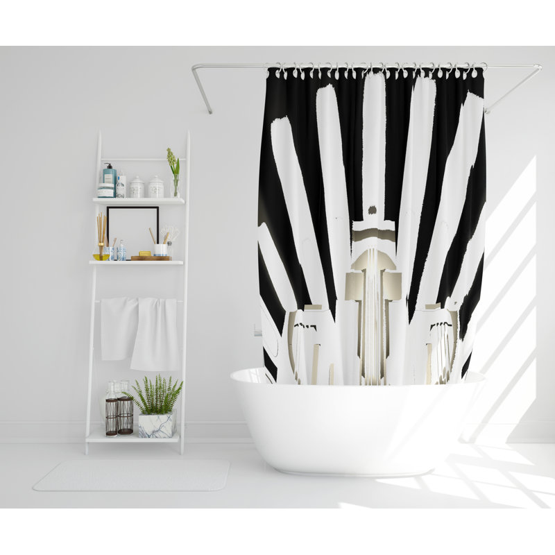 Wildomar Polyester Shower Curtain, 168cm H x 168cm W