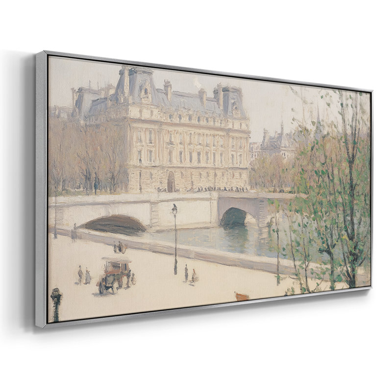 Série paysage - Lxxvii - galerie encadrée - prête à être accrochée, H 21 po x l 41 po, Argent argent
