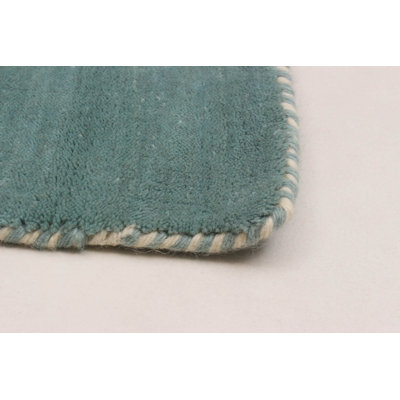 Tapis bleu Kashkuli Gabbeh 6 pi 7 po x 6 pi 7 po