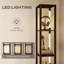  Floor Lamp with Shelves, LED Standing Lamp with Fabric Drawer, Oak-517331500