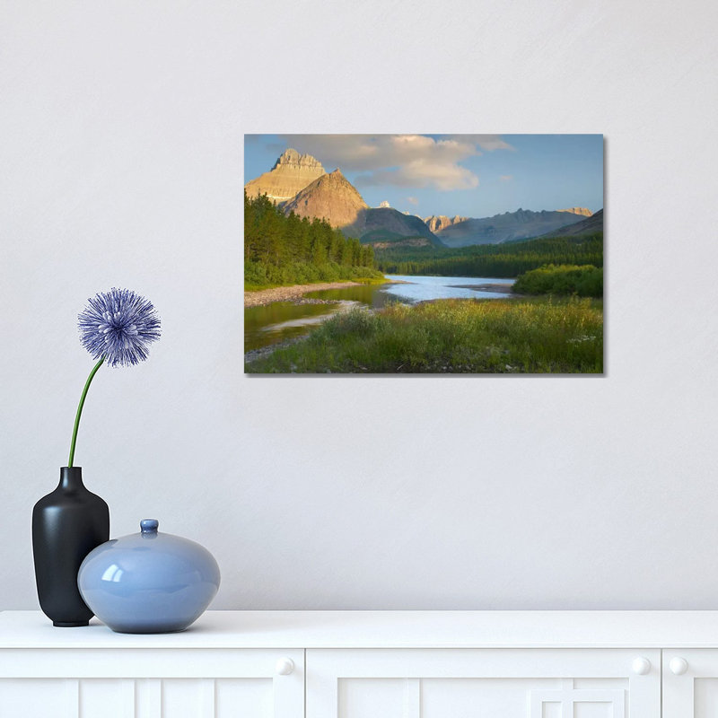 Mount Wilbur at Fishercap Lake 1 Piece Wrapped Canvas Wall Art, 30.48 cm H x 45.72 cm W