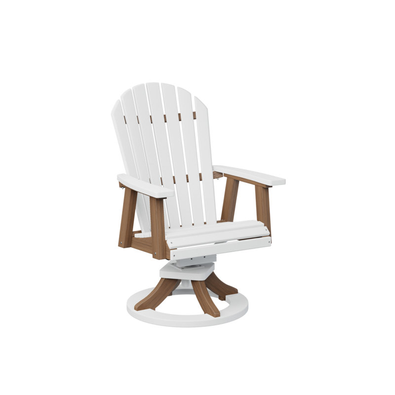 Comfo Back Outdoor Dining Armchair, White/Antique Mahogany