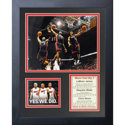 Souvenirs encadrée à trois dunks miami heat