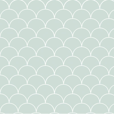 18" x 108" Peel and Stick Vinyl Wall Paneling in Light Green