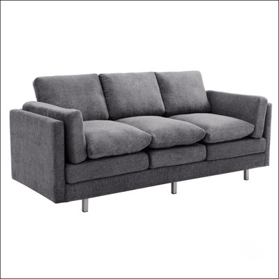 Canapé moderne à 3 places avec coussins à deux couches pour un confort accru et un décor de salon élégant