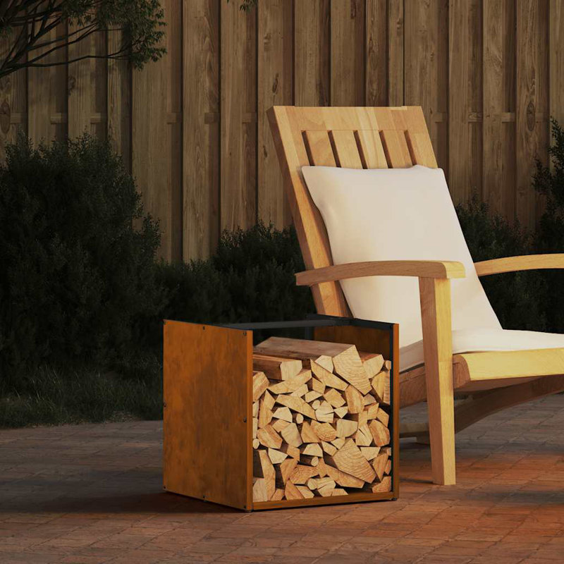 Support à bois vieilli vidaXL 15,7 x 15,7 x 15,7 po