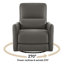 Fauteuil inclinable électrique pivotant en cuir Mikkel-92158043