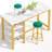 3 - Piece Counter Height Bar Table Set With 2 Upholstered Stools-1195491851-1195491859