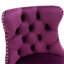 Lot de 2 chaises en velours, siège réglable de 63,5 à 84 cm, base violette, dossier confortable pour îlot de cuisine, siège en pouces, 2 chaises de bar/maison