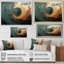 Orange et vagues ondulées oranges Melody III - abstrait spirales murales-1530668608-1530668613