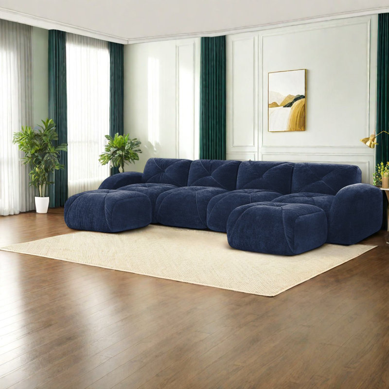 Space-saving Multifunctional Modular Sofa, Velvet Modern Elegance For Home