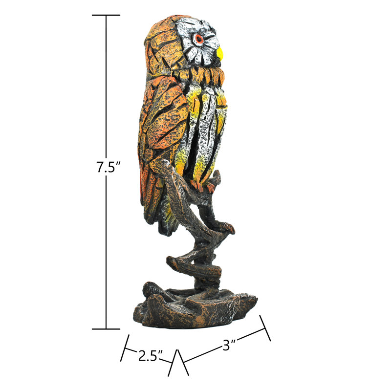 Adam & Friends Home Decor Resin Wilderness Statue Sculpture | 1-Piece | Owl