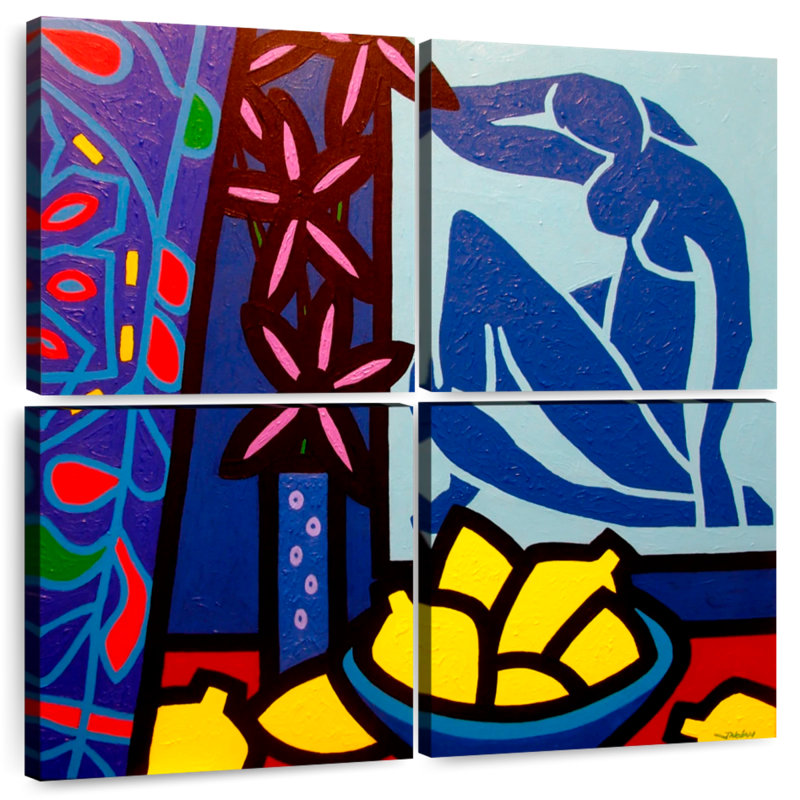 Yarlin Hommage à Matisse II, H 18 po x l 18 po