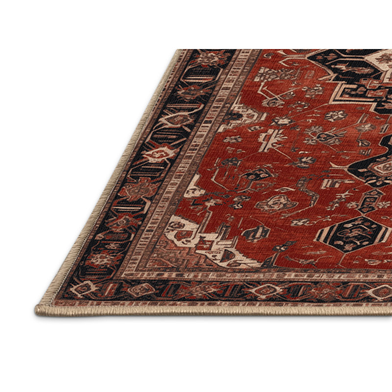 Tapis brun lavable à la machine, Rectangulaire 3 pi x 5 pi
