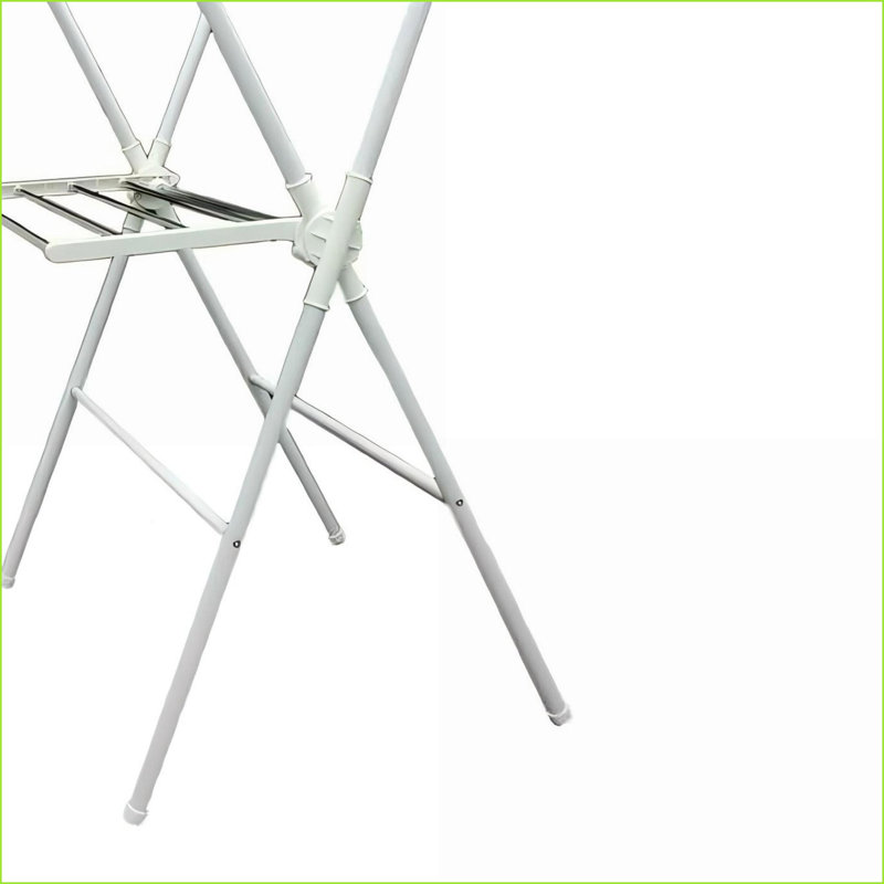 Laundry Drying Rack, 51" Tall Adjustable Folding, White | Metal &amp; Plastic