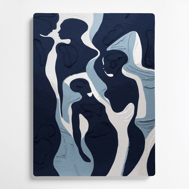 Art mural abstrait gris figuratif 1, H 11 po x l 14 po