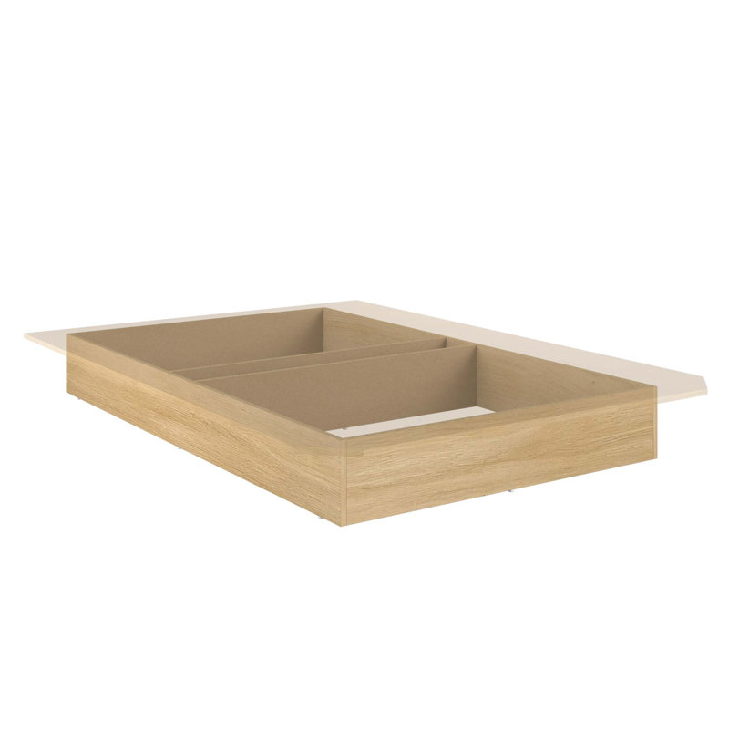 Suad Platform Bed - Easy Assembly, No Box Spring Required, Full, Beige