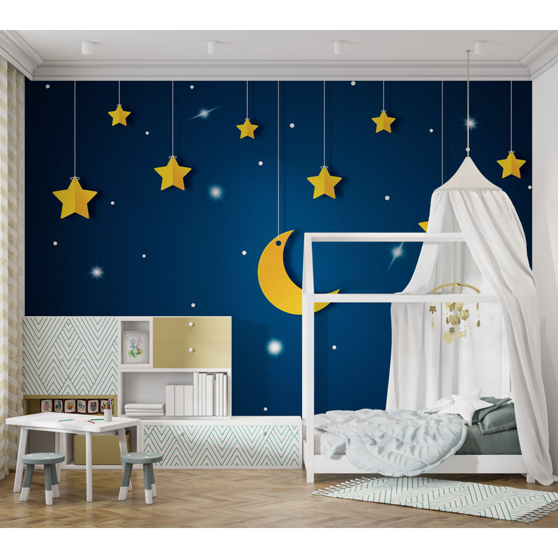 Papier peint pour enfants, ciel bleu nuit, L 110 po x l 157 po