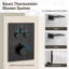 Système de douche thermostatique complet à 3 fonctions avec valve brute-106924717