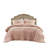 Cozy Pink 3-piece Bedding Set, Polyester Comforter With Floral Design