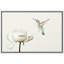 Animaux, colibri vole sur une fleur d'œillet blanc sur toile-93629116-93629120