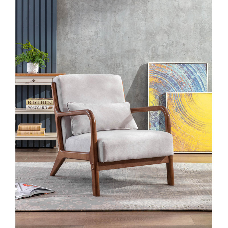 Upholstered Armchair, Grey