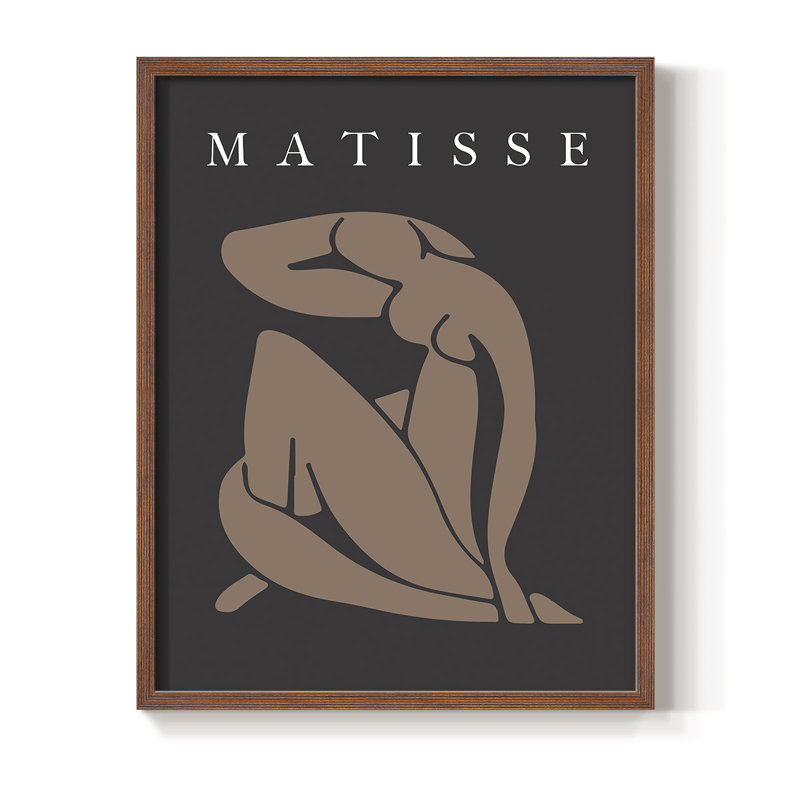 Matisse CECL XXVII, reproduction encadrée - bois massif, Brun, H 14 po x l 11 po
