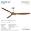 Ventilateur de plafond intelligent 65 po Pierce-116794813-116794810