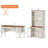 2 - Piece Office Set, 56" Executive Desk & Bookcase With Glass Doors-2120167561