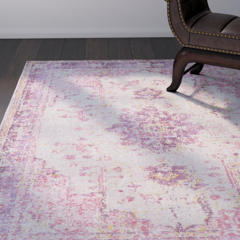 Tapis rose Romina, Rectangle 7 pi 10 po x 10 pi 6 po