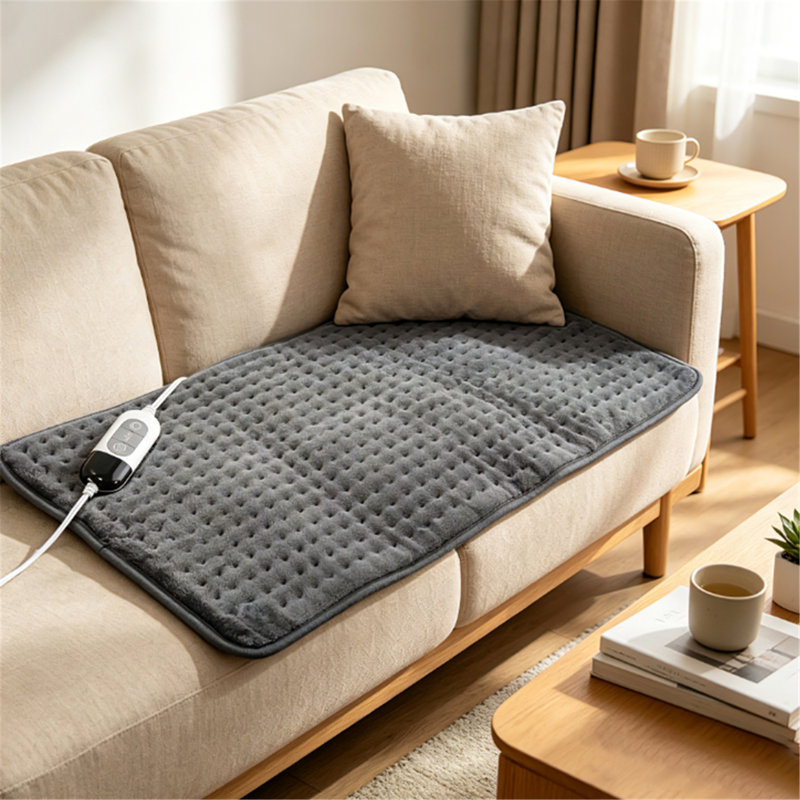 Electric Heating Pad for Pain Relief, 6 Heat Settings, 33.5" x 17.7" Large Flannel Heating Pad, Fast 100W Warming, Wired Controller, for Bed, Sofa, Home Heat Therapy, Warm Gift for Family