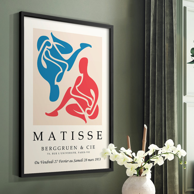 Matisse CEC XXXVI, reproduction encadrée - bois massif, Noir, H 14 po x l 11 po