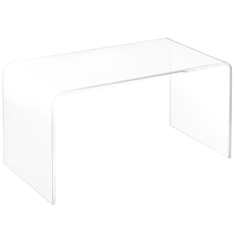 16 po de hauteur, bureau en acrylique, cascade, transparent