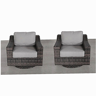 LSI Outdoor Swivel Patio Chair with Cushions – Fully Assembled & Comfortable Seating