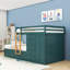Lit superposé double avec tiroirs de rangement et garde-robe-1905513686