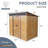 6Ft X 5Ft Outdoor Iron Storage Shed In Coffee, Galvanized Steel & Aluminum, Metal Foundation Base Frame, Lockable Sliding Doors, Easy Assembly, Freebies - Strong Build With Stand, Doors Padlock, To-123403664-123403663