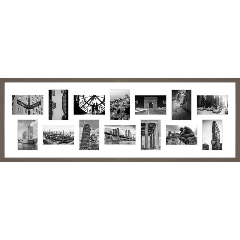 Aaiyana Wood Picture Frame with Mat, Titanium