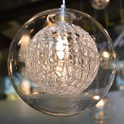 Luminaire suspendu sphère 1 lumière Reflection Breeze