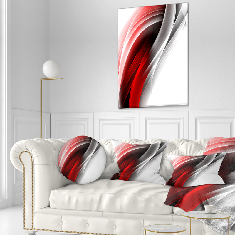 3D Pink Silver Vertical Lines - Abstract Printed Pillow