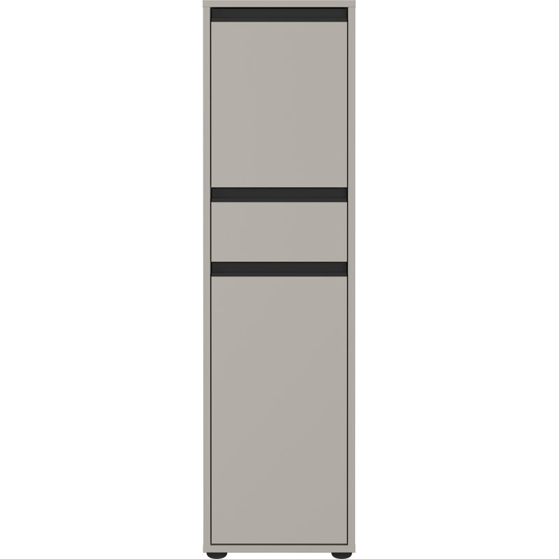 Bayoleth Tilt Protection Bathroom Cabinet, Silver colors
