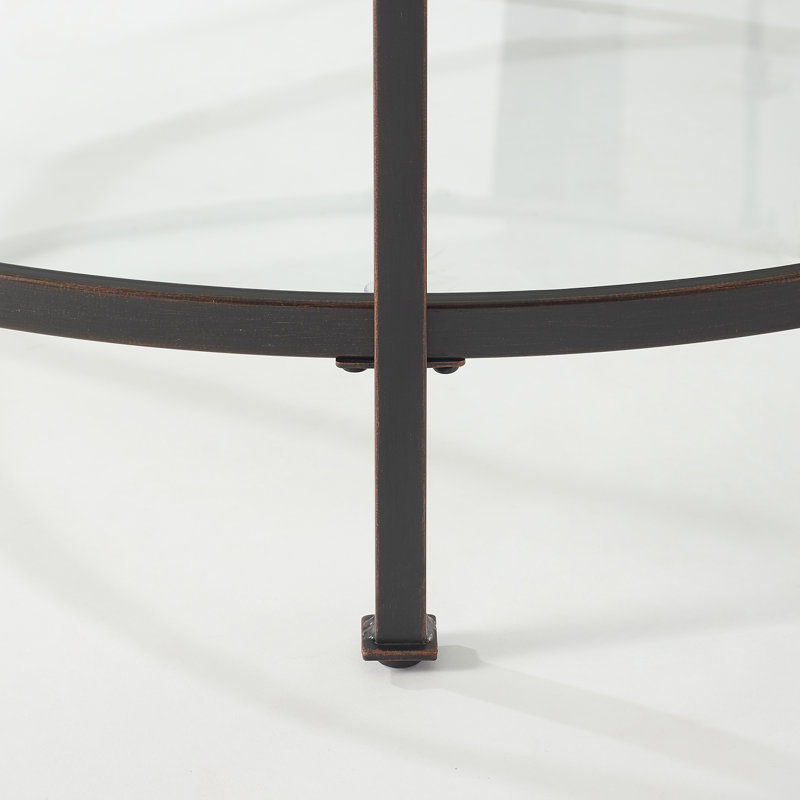 Eiffe Glass Top Coffee Table, Bronze