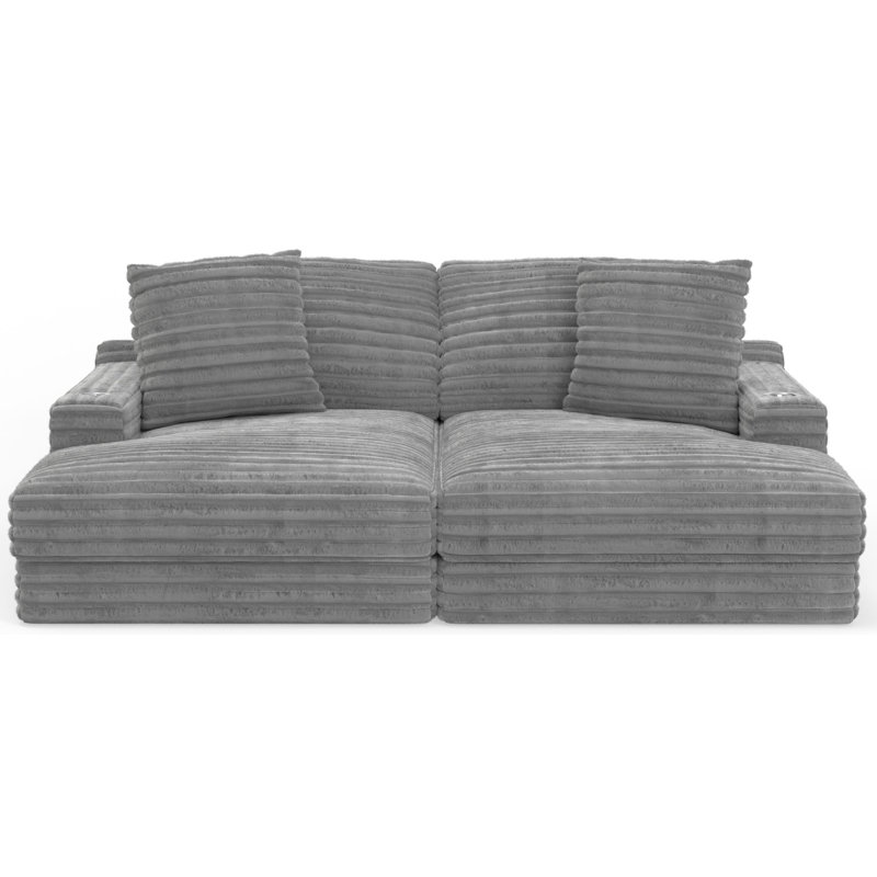 Causeuse Alcoa, Polyester gris