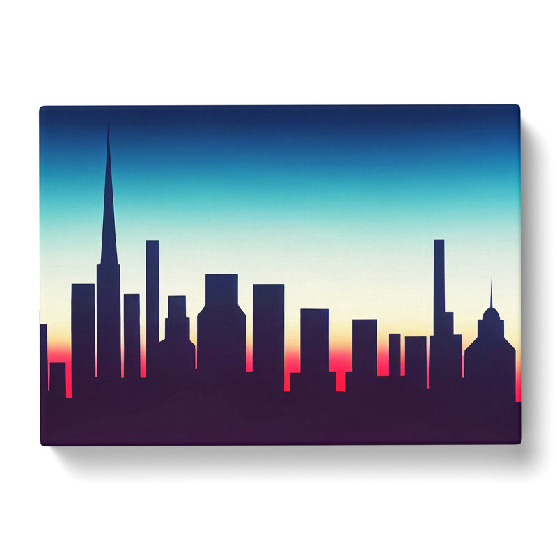 Splendid Skyscraper Skyline - Wrapped Canvas, 40cm H x 60cm W x 3cm D